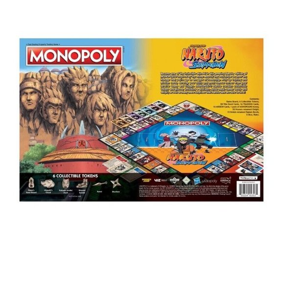 MONOPOLY Naruto Collectible Monopoly Game Featuring Japanese Manga Series - Picture 4 of 4